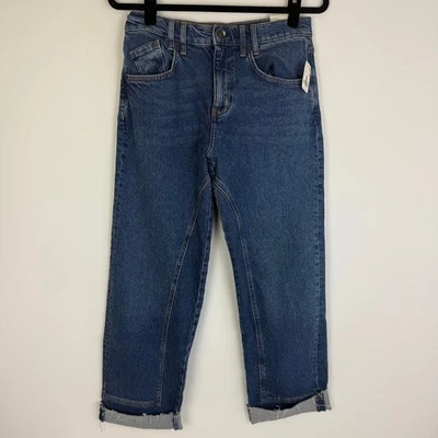 NWT We The Free Womens Mid Rise Risk Taker Folded Hem Medium Wash Blue Jeans 27  - Image 1 of 4