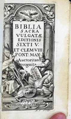 1737 Venetian Latin Vulgate Bible, OWNED BY CORNELIUS VANDERBILT - Image 1 of 4
