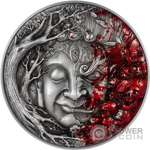 DICHOTOMY OF HUMANITY 2 Oz Silver Coin 10000 Francs Chad 2025 - Picture 1 of 5