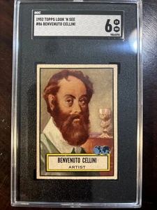 1952 Topps Look N See Set-Break #86 Benvenuto Cellini - SGC 6 - Bild 1 von 2