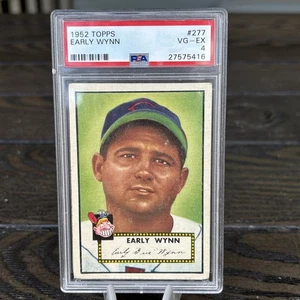 1952 Topps #277 Early Wynn Indians Salón de la fama PSA 4 - En muy buen estado/excelente * recién calificado - Imagen 1 de 2
