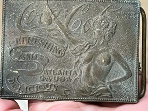 Vintage Coca Cola Gürtelschnalle erfrischend lecker Atlanta GA Tiffany Foundry - Bild 1 von 16