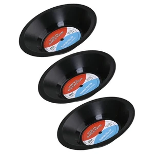  3 PCS Record Platter Appetite Dish Album Bowl Cake Dessert Plates for Desserts - Bild 1 von 12