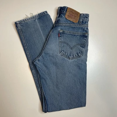 Vintage 90’s Levis 505 Light Wash Denim Jeans Red Tab Made In Colombia 32 X 34 - Image 1 of 4