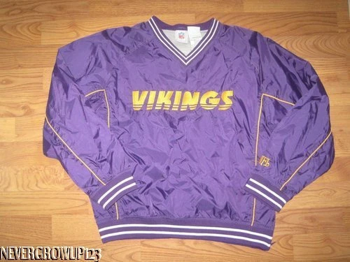 MINNESOTA VIKINGS~NIÑOS~JUVENTUD GRANDE 12/14 PÚRPURA JERSEY CHAQUETA CORTAVIENTOS~FORRADA~NUEVA CON ETIQUETAS Foto 1 de 1