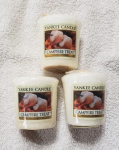 SET BESTEHEND AUS 3 Yankee Candle Retired "CAMPFIRE TREAT" Sampler Windlichtern ~ SELTEN ~ NEU - Bild 1 von 1