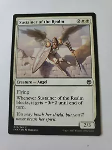 MTG Magic The Gathering Card Sustainer of the Realm Creature Angel White Iconic - Picture 1 of 2