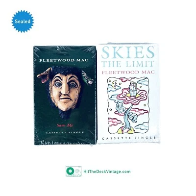 2 Fleetwood Mac Single Cassette Tapes: Save Me, Skies The Limit SEALED - Image 1 of 4