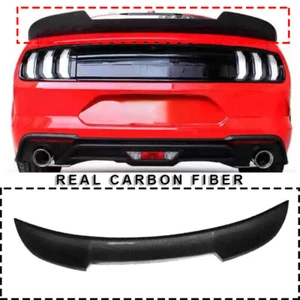 Carbon Fiber MD style trunk spoile wing for ford mustang GT 2015-2023 E - Picture 1 of 23