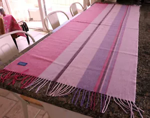 100% Cashmere Scarf/Wrap! BEaUTifuL COLORS! Pink/Purple+ XL~72" X 27" +Fringe! - Picture 1 of 11