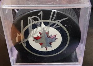 Mark Stuart Signed Winnipeg Jets Official Game Puck - Picture 1 of 4