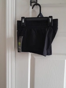 Athletic Works Girls Size 4-5 Black Drawstring Waist Running Shorts New - Picture 1 of 5