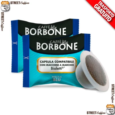 50 100 200 300 400 a 1000 Capsule Caffè Borbone Compatibile Bialetti Miscela Blu