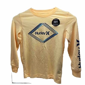 Hurley One and Only Box Graphic T-Shirt (Melon Tint) Boy's Size 6 Long Sleeve - Picture 1 of 7