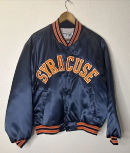 Giacca da allenatore Swingster vintage anni 80/90 Siracusa raso uomo XL blu arancione - Foto 1 di 10