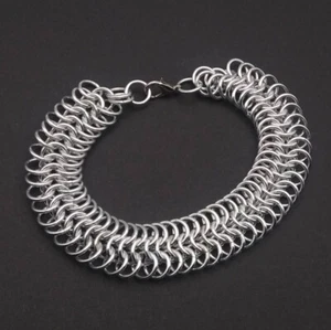 European 6in1 18-gauge Handmade Chainmaille Bracelet - Picture 1 of 5
