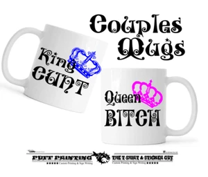 Set regalo tazza re regina personalizzata LE SUE coppie regalo anniversario di matrimonio regalo - Foto 1 di 1