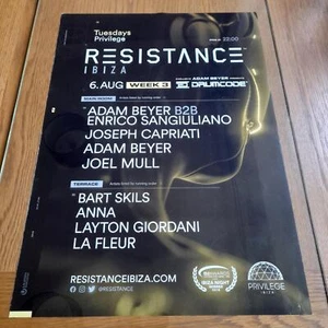 RESISTANCE @ PRIVILEGE CLUB 2019 - IBIZA CLUB POSTERS - DJ TECHNO HOUSE MUSIC - Picture 1 of 22