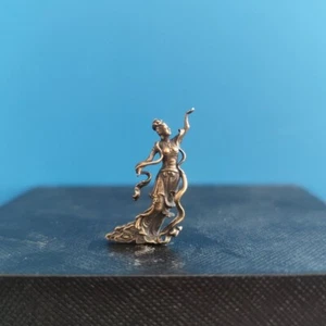 Brass Chinese Ancient Dancing Fairy Small Statue Zen Fish Tank Bonsai Landscape - Picture 1 of 13