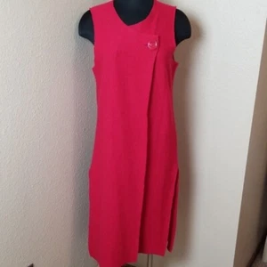 Chicos rot hoher Schlitz 100 % Wolle Staubtuch ärmelloses Top Größe 0 Small S - Bild 1 von 5