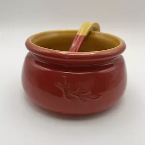 Pier 1 Imports Stoneware Serving Bowl Dip Bowl Chili Snack Soup Red - Picture 1 of 4
