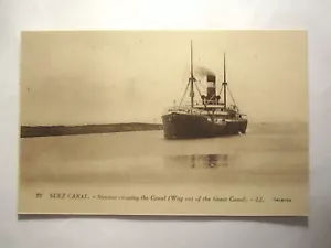 STEAMER CROSSING THE SUEZ CANAL - Picture 1 of 1