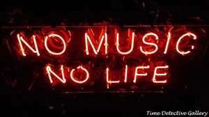 "No Music, No Life" in Neon - Poster in 6 Größen - Bild 1 von 1