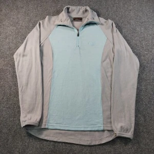 Icebreaker Bodyfit 260 Merino Wool 1/4 Zip Pullover Womens Small Blue Gray Base - Picture 1 of 8