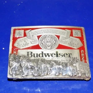 Schöne Budweiser geprägte & emaillierte Gürtelschnalle - noch versiegelt - Bild 1 von 3