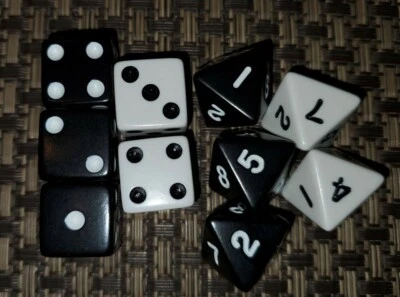 Risk 2210 AD Set of 10 Dice Game Replacement Pieces -5 Six Sided & 5 Eight Sided - Image 1 of 4