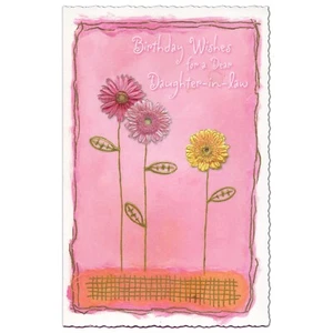 Nice BIRTHDAY WISHES Card FOR DAUGHTER-IN-LAW, Flowers by American Greetings +✉ - Picture 1 of 5