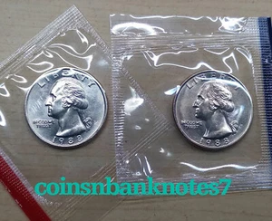 1988 - D & P Washington Quarter BU Set - Bild 1 von 3