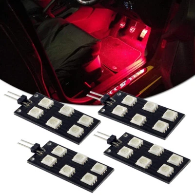 4 безошибочных красных светодиодных передних фонаря 6-SMD для Audi A4 S4 B8 2008-2015 годов выпуска - Изображение 1 из 4