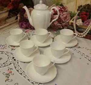 Servicio de café blanco clásico toscano - Imagen 1 de 12