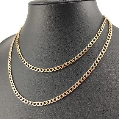 ⭐ Fossil Steel Halskette Collier Anhänger Armband Band Armreif Kette Gold 190 ⭐ - Bild 1 von 3