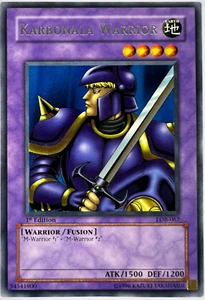 Yu-Gi-Oh - KARBONALA WARRIOR - LOB-067 1st Edition AE - RARE - NM/M - Picture 1 of 2