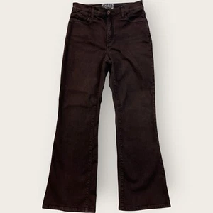 Vintage NYDJ Women Jeans Bootcut Dark Brown Flared Sz 8P 28x28 Y2K - Picture 1 of 12