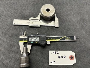 ROUND PUNCH & Die ROPER WHITNEY DIACRO DI-ACRO CLEVELAND PRESS SIZE .452  #106 - Picture 1 of 2