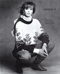 1988 Susann d Elle Macpherson moda 1 página anuncio de revista - Imagen 1 de 1