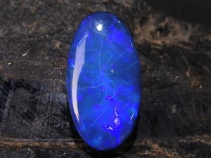Australian Opal Doublet Smooth Multi Fire Oval Shape Cabochon/19X10X5MM/MS - Picture 1 of 5