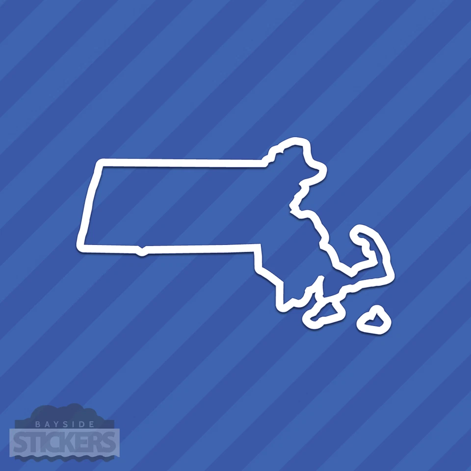 Massachusetts MA State Outline Vinyl Decal Sticker - Image 1 of 2