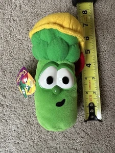Vintage VeggieTales Junior Asparagus Bean Bag Plush Gund Big Ideas 1998 - Picture 1 of 10