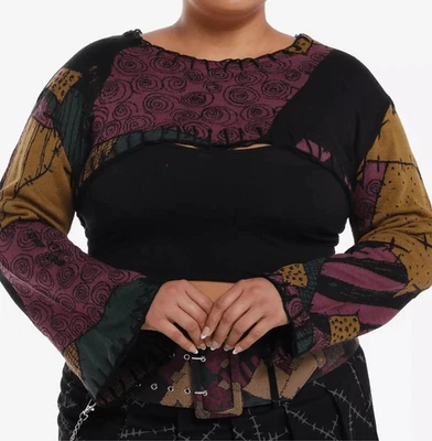 Disney The Nightmare Before Christmas Sally Bolero Crop Shrug Plus Size 2 Nwt - Image 1 of 4
