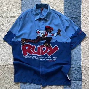Vintage Y2K Platinum FUBU Fat Albert Runnin' Rudy button up oversized AOP XL - Picture 1 of 10