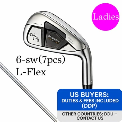 Ladies Callaway ROGUE ST MAX FAST 6-sw Iron Set 7pcs L-Flex ELDIO 40 Women  - Image 1 of 4