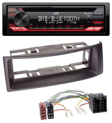 JVC CD DAB USB Bluetooth MP3 Autoradio für Renault Megane Scenic bis 03 schwarz - Bild 1 von 4