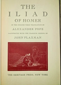 Vtg HC, The Iliad of Homer translated by Alexander Pope, 1943 - Heritage Press - Bild 1 von 15