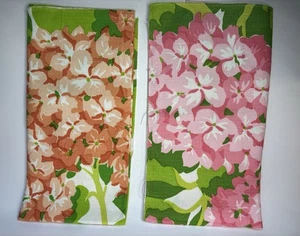 2 Cotton Floral Fabric Unknown Brand 26” X 26” - Picture 1 of 7