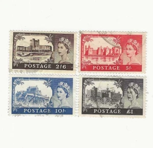 Set of 1967-68 used Great Britain stamps #'s 525-528 Queen Elizabeth; CV $9.85 - Picture 1 of 2