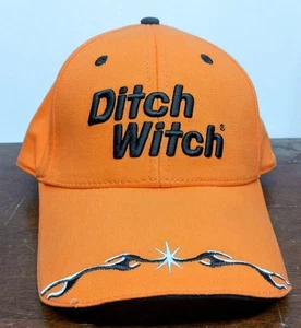Gorra de béisbol Ditch Witch naranja brillante talla única ajustable Iowa - Imagen 1 de 10